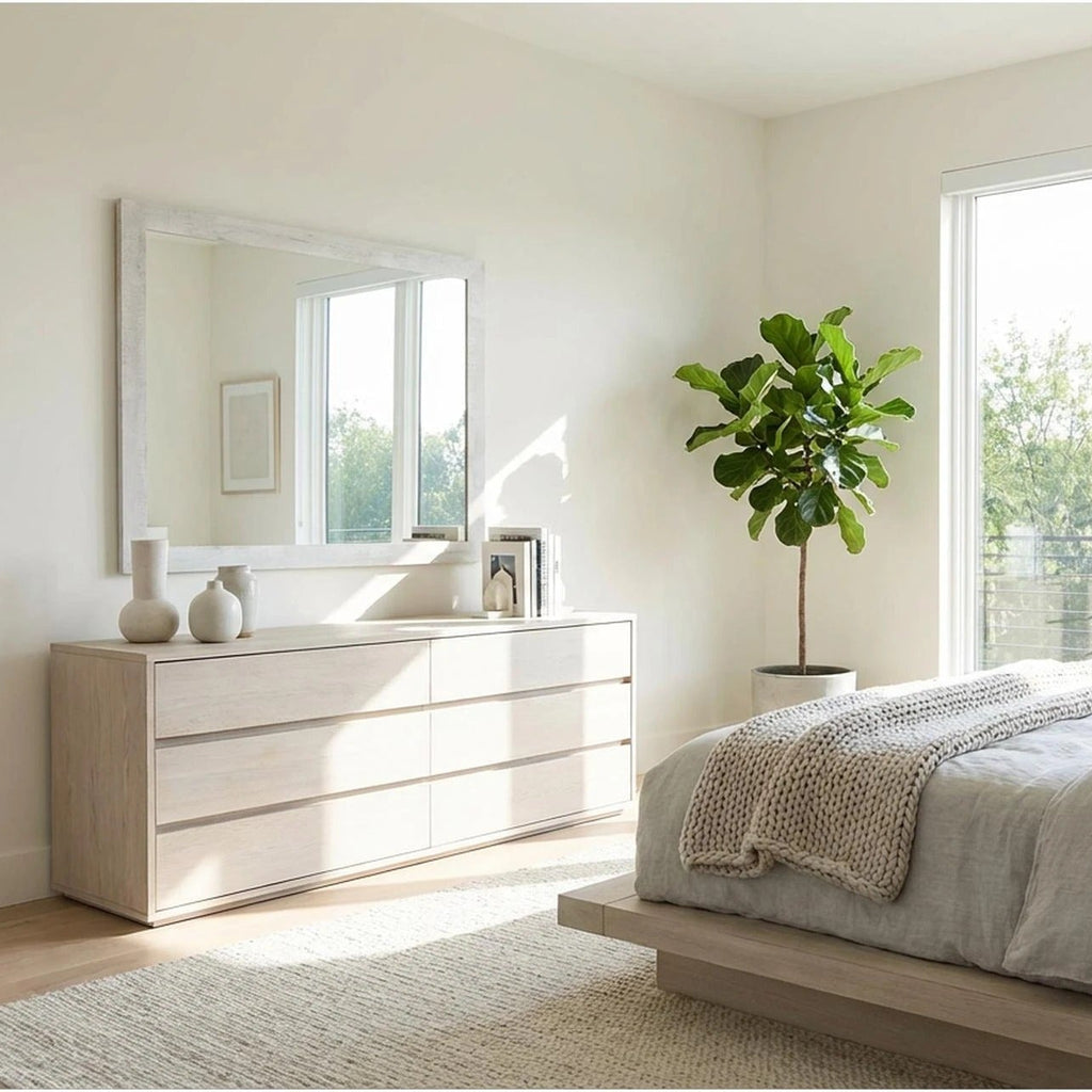 Decorative Mirror With A Wooden Frame