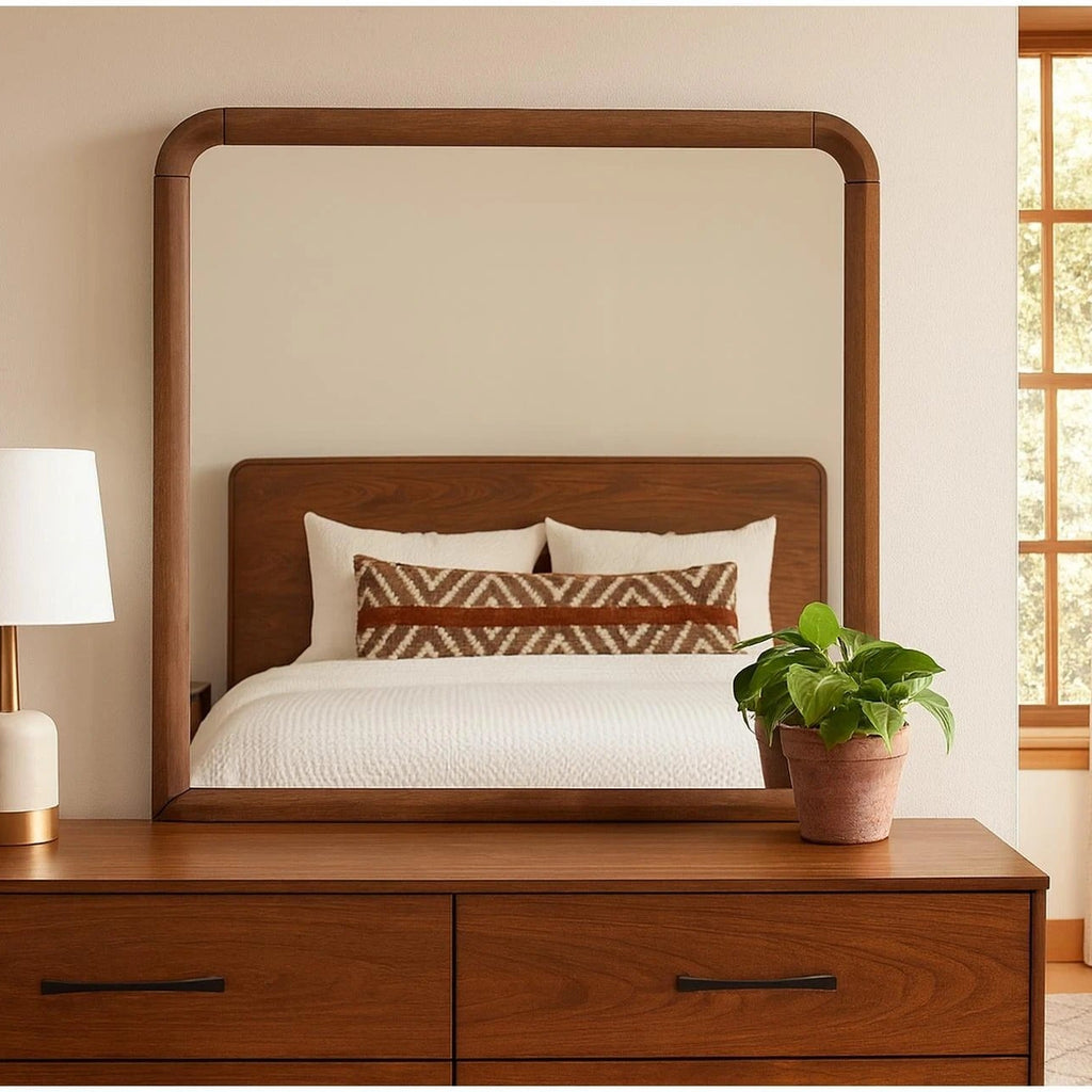 Rounded Corner Wall Mounted Decorative Mirror