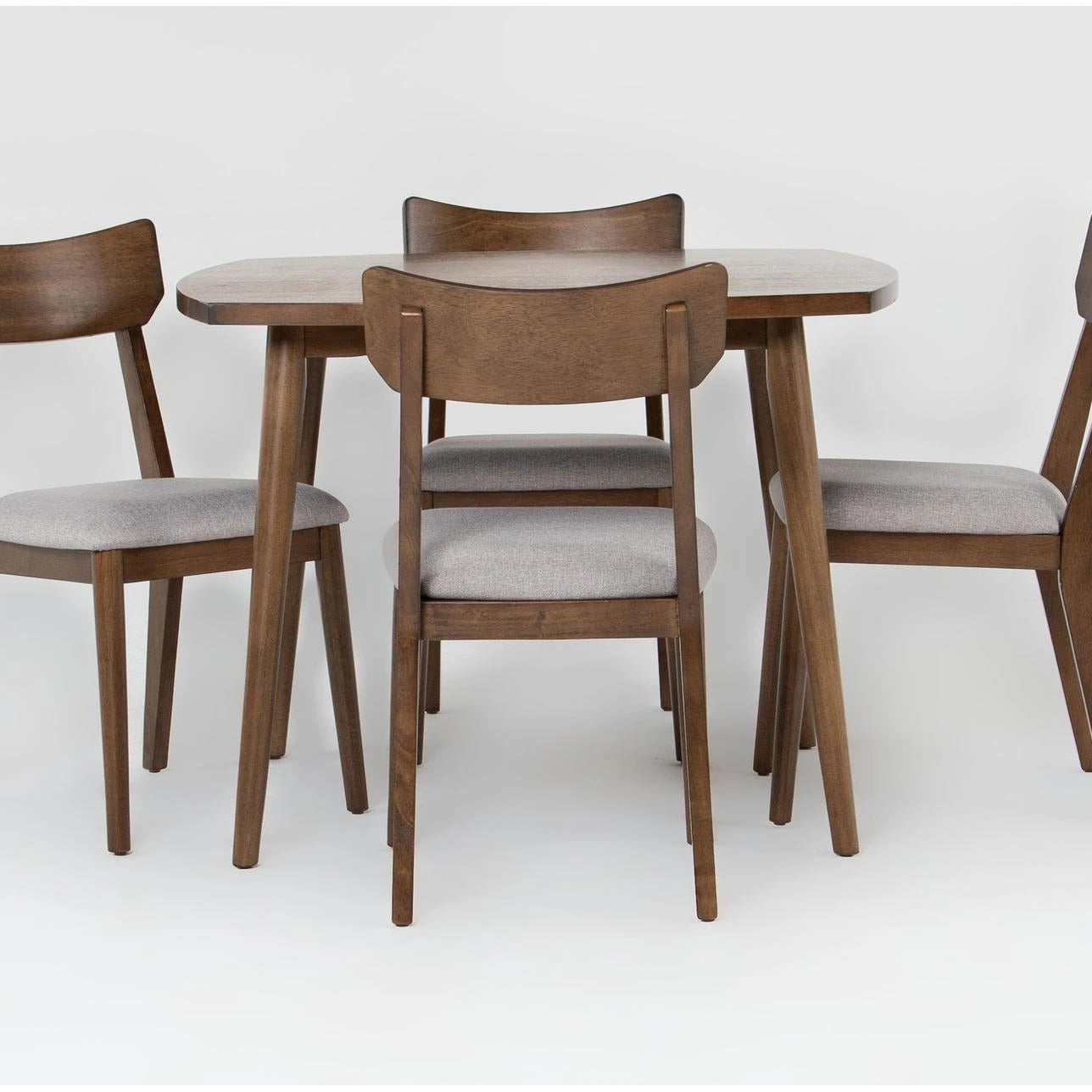 Solid Wood Dining Table And Four Chair Set