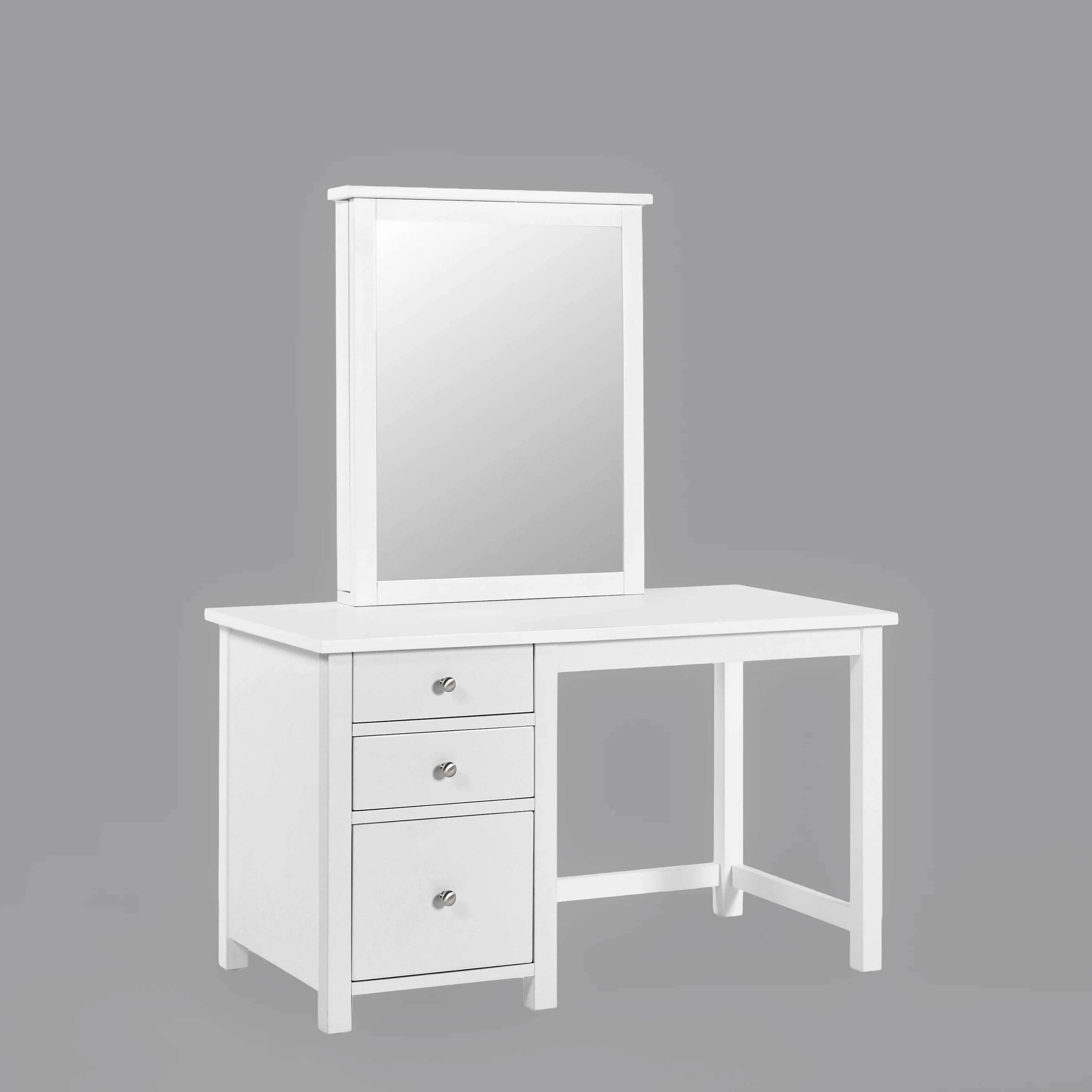 Three Drawer Vanity With Mirror
