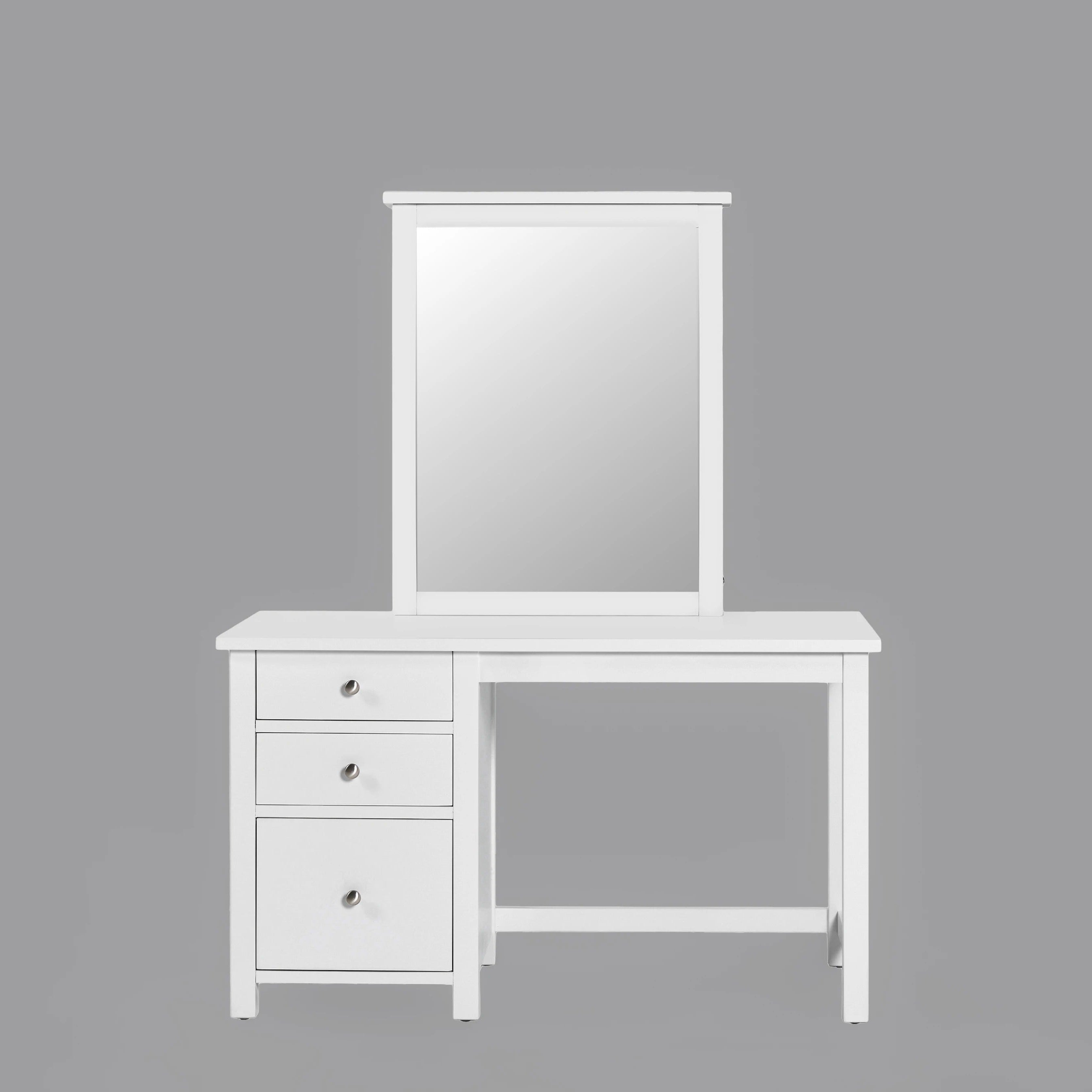 Three Drawer Vanity With Mirror
