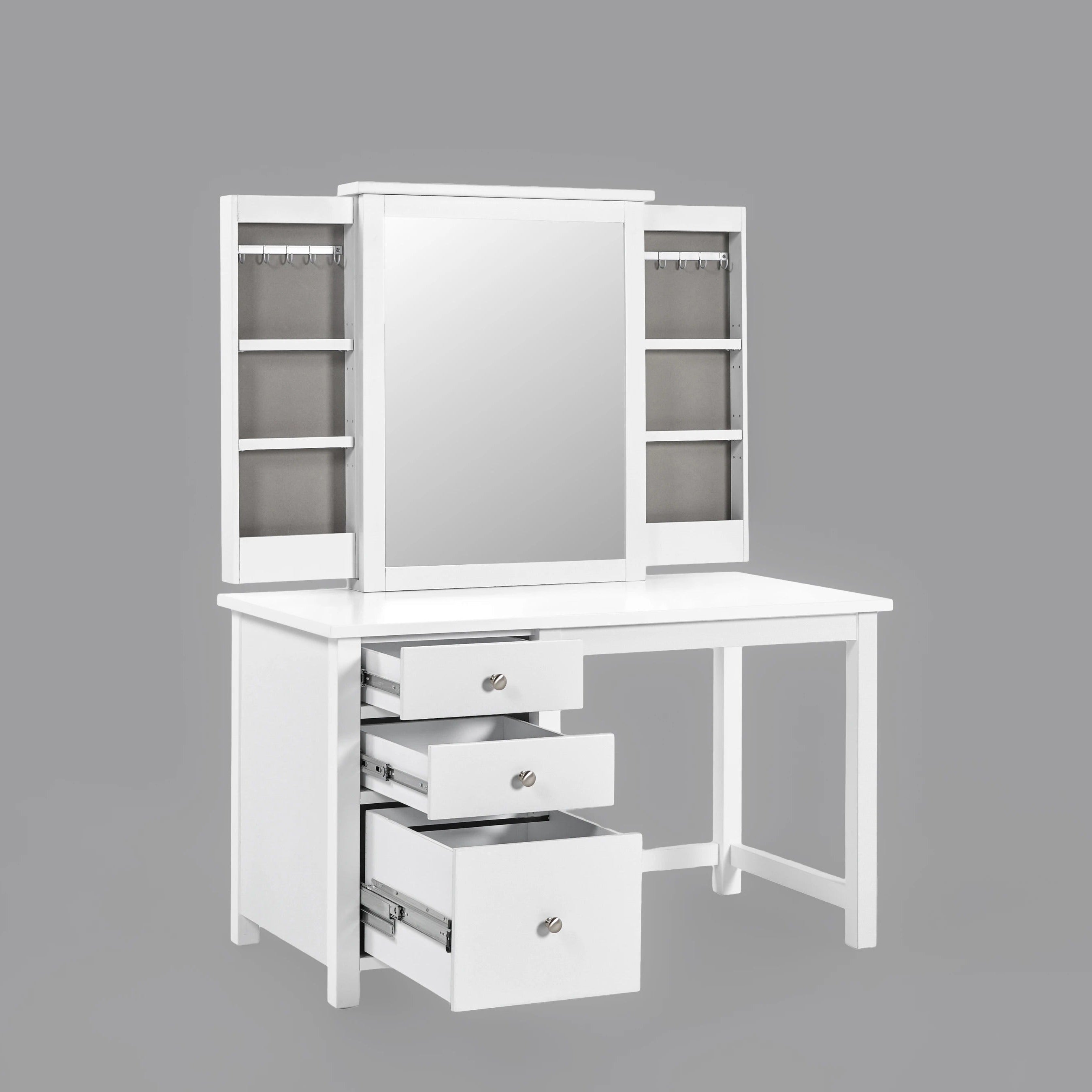 Three Drawer Vanity With Mirror
