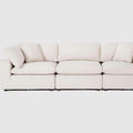 Three Section Modular Straight Line Fabric Sofa