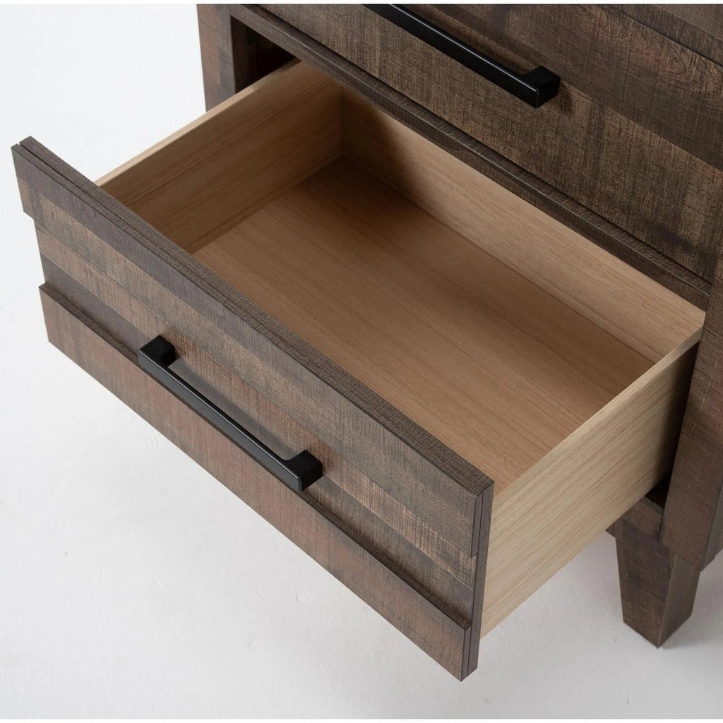Vintage Style Wood Grain Nightstand
