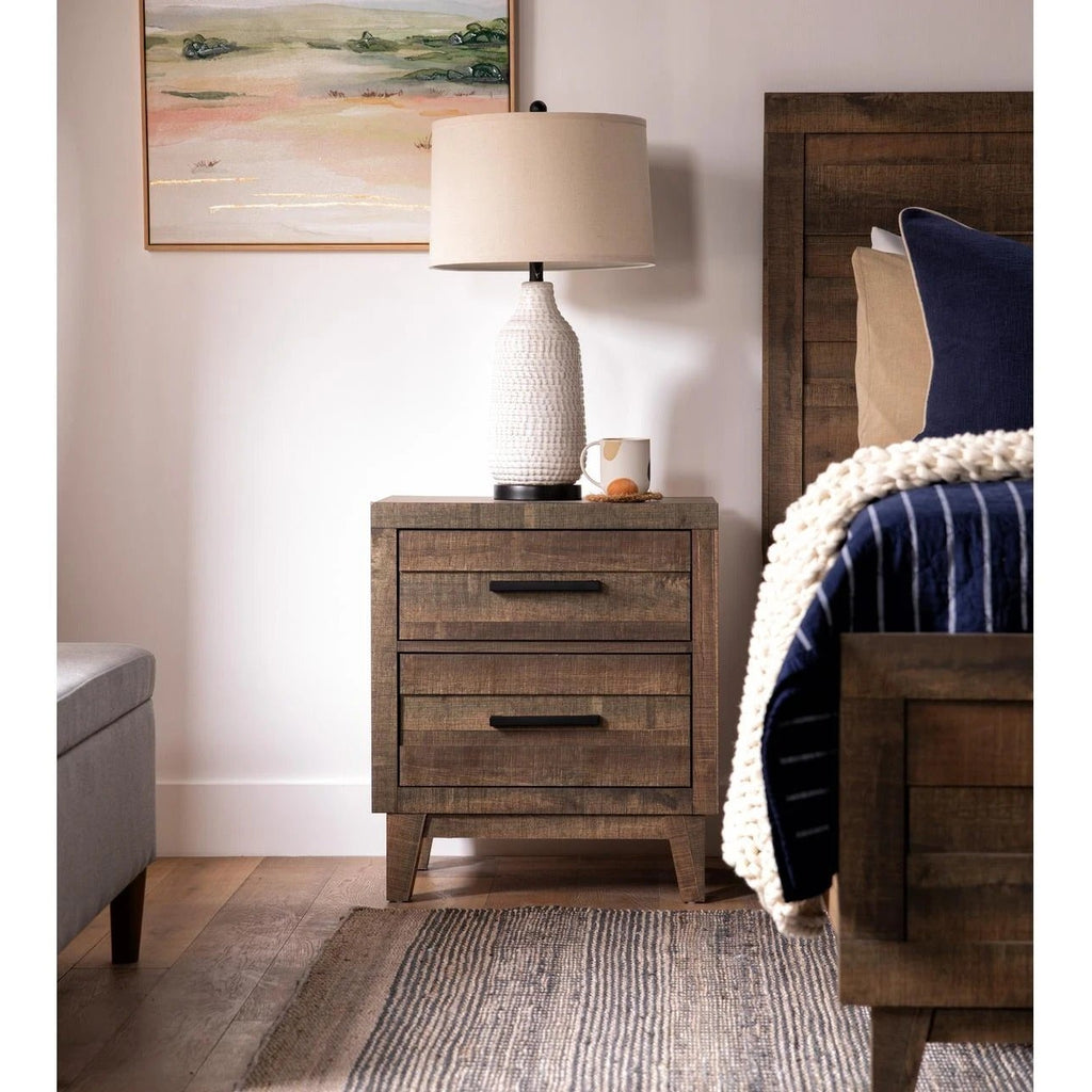 Vintage Style Wood Grain Nightstand